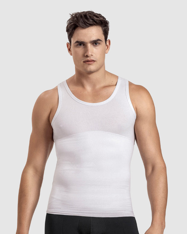 Paquete x 3 camisetas con compresión moderada en abdomen y zona lumbar en algodón elástico