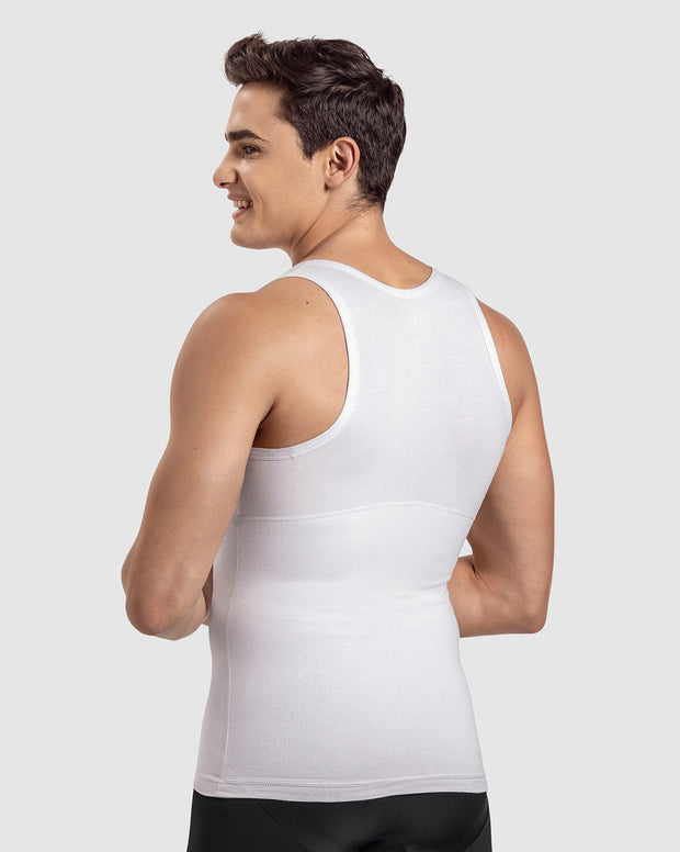 Paquete x 3 camisetas con compresión moderada en abdomen y zona lumbar en algodón elástico