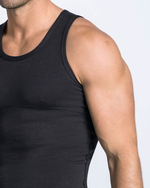 Paquete x 3 camisetas con compresión moderada en abdomen y zona lumbar en algodón elástico