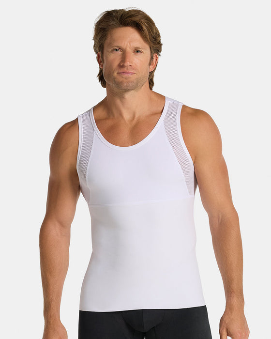Camiseta manga sisa de compresión fuerte ideal para uso diario en algodón elástico#color_000-blanco