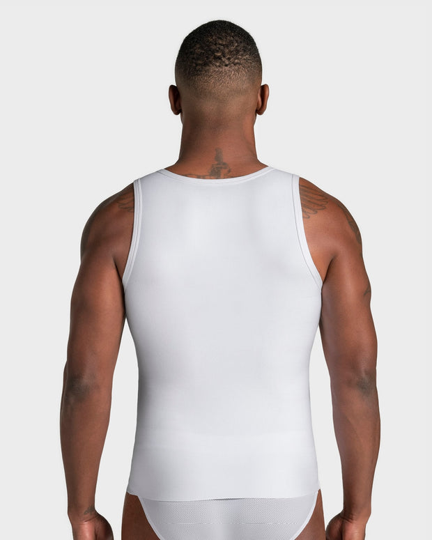 Camiseta manga sisa de compresión fuerte ideal para uso diario en algodón elástico#color_000-blanco