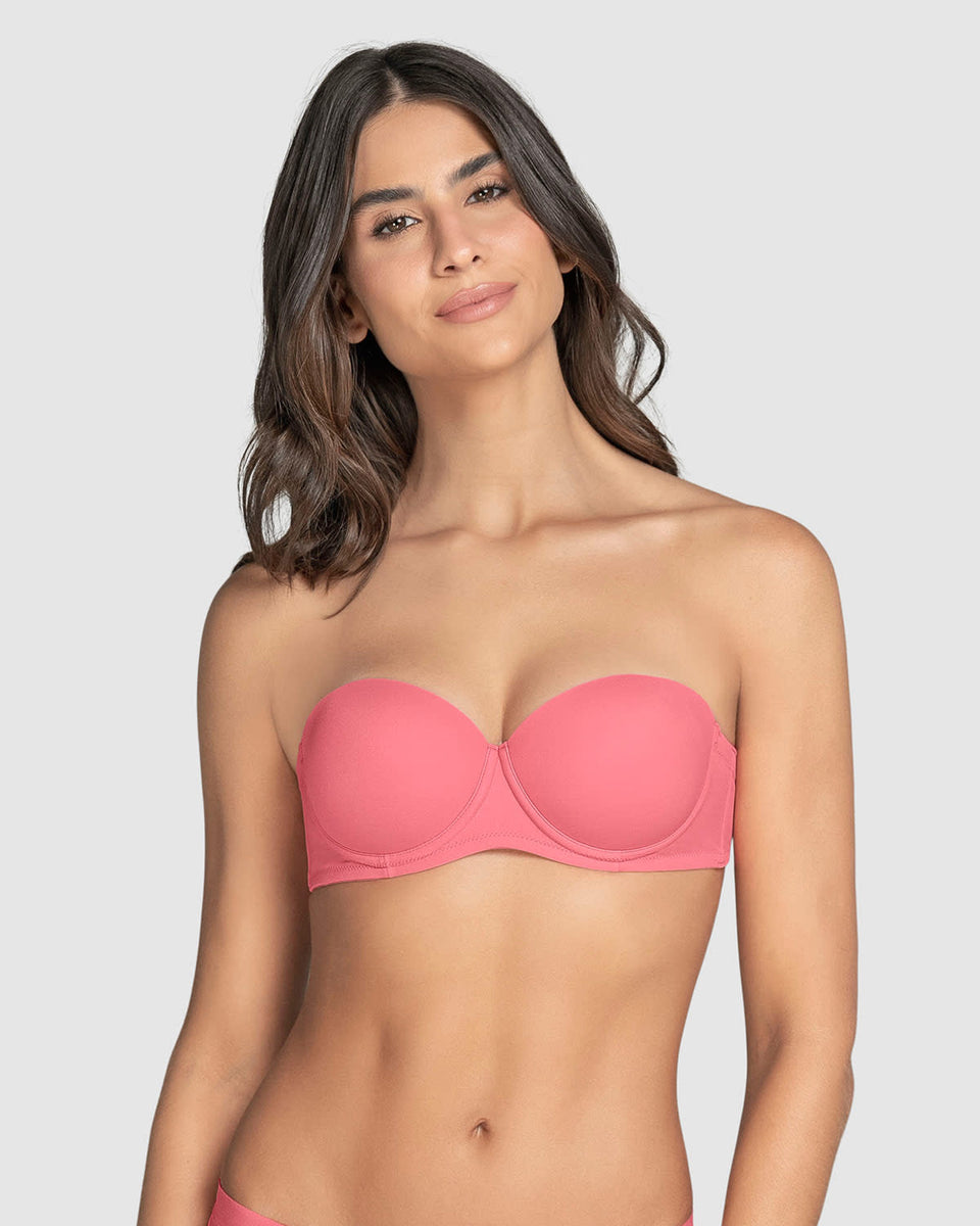 Brasier strapless con realce incorporado