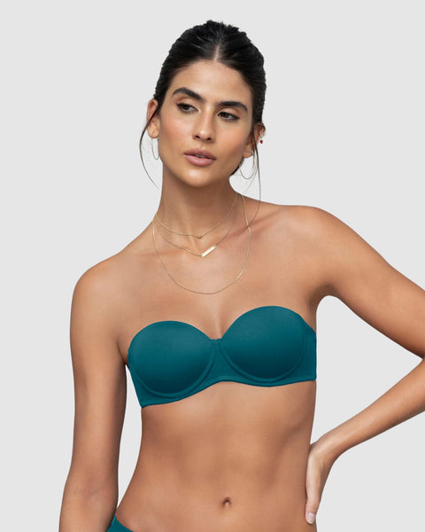 Brasier strapless con realce incorporado#color_a98-verde-turqueza