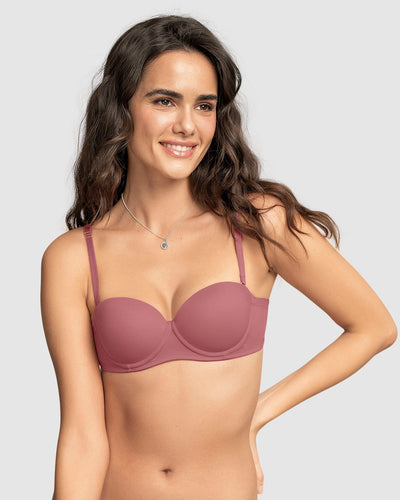 Brasier strapless con realce incorporado#color_b99-salmon