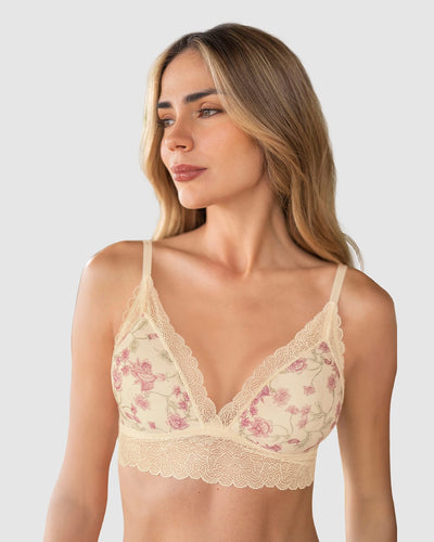 Bralette en encaje sexy y natural#color_844-marfil-estampado-flores-rojas