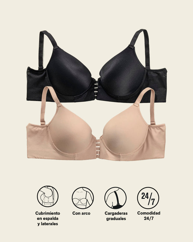 Brasier memory bustier triangular de realce alto y buen cubrimiento