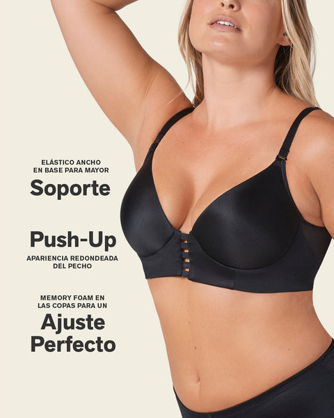 Brasier memory bustier triangular de realce alto y buen cubrimiento#color_700-negro