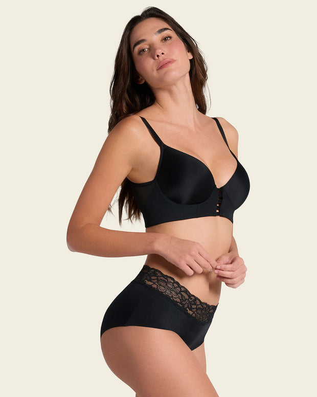 Brasier memory bustier triangular de realce alto y buen cubrimiento