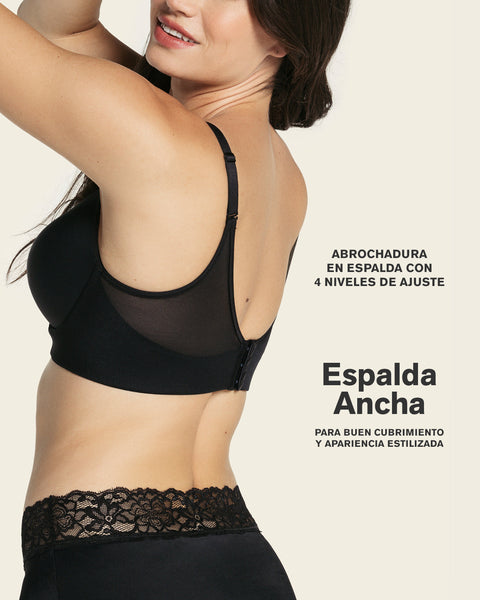 Brasier memory bustier triangular de realce alto y buen cubrimiento#color_700-negro