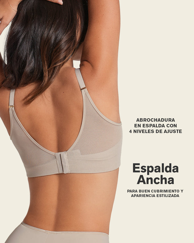 Brasier triangular de realce alto y buen cubrimiento Memory Bustier