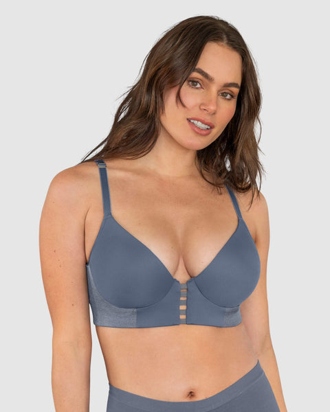 Brasier triangular de realce alto y buen cubrimiento Memory Bustier#color_838-azul-oscuro