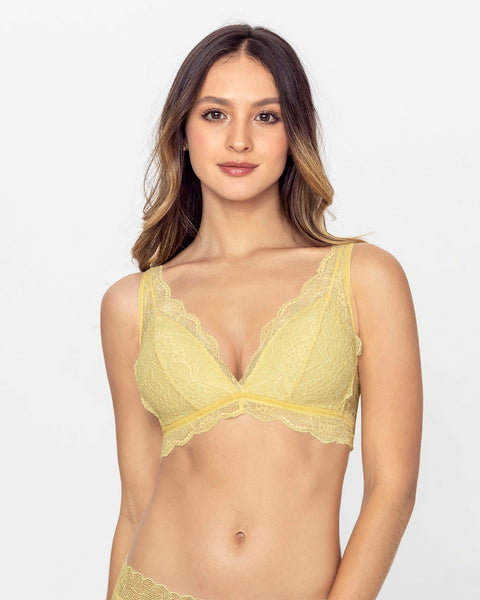 Bralette con copas en espuma cubierto en encaje#color_152-amarillo