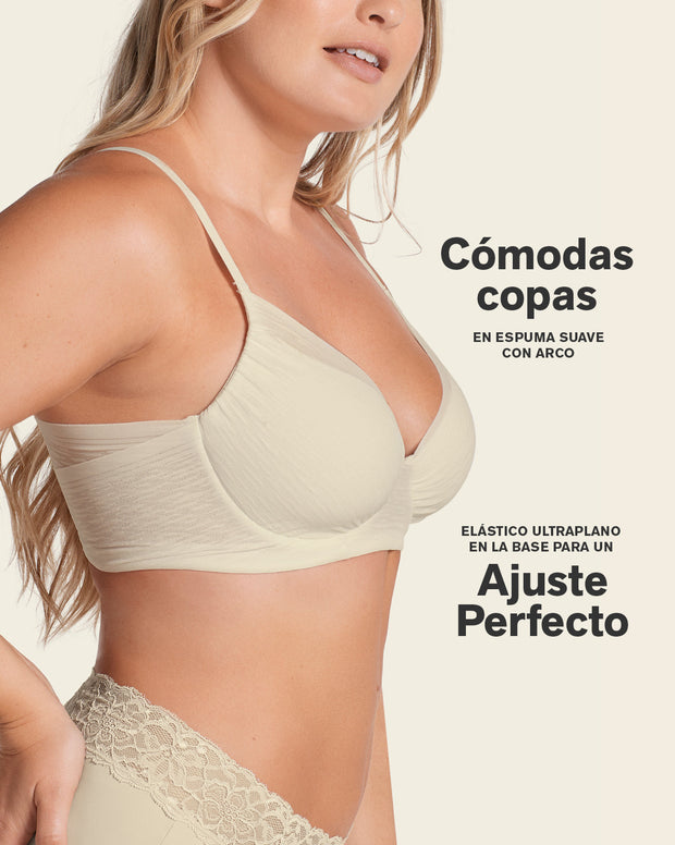 Brasier con cubrimiento total del busto comfort fit