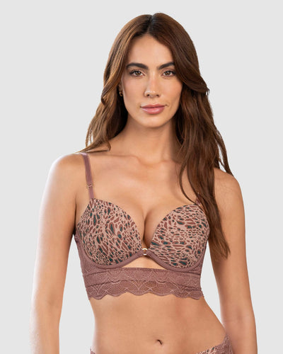 Brasier doble realce con escote profundo en espalda Sexy Back#color_b07-estampado-manchas