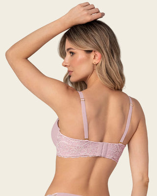 Brasier triple realce efecto 3D escote profundo#color_459-lila-claro