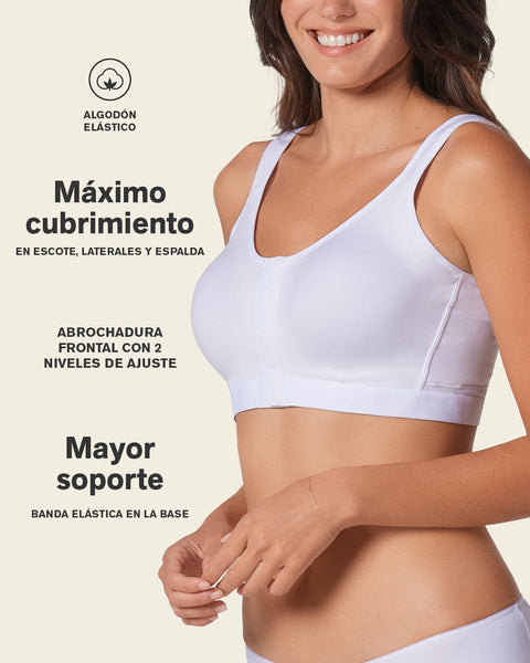 Brasier tipo top multiusos ultracómodo en algodón All in One Bra#color_697-verde-claro