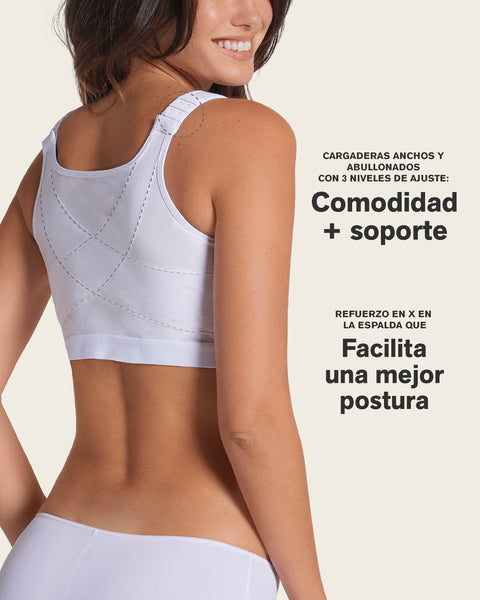 Brasier tipo top multiusos ultracómodo en algodón All in One Bra#color_697-verde-claro