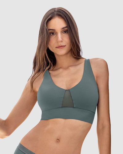 Brasier tipo top de copas extraíbles totalmente cómodo y liviano Flexi Brastop#color_248-verde