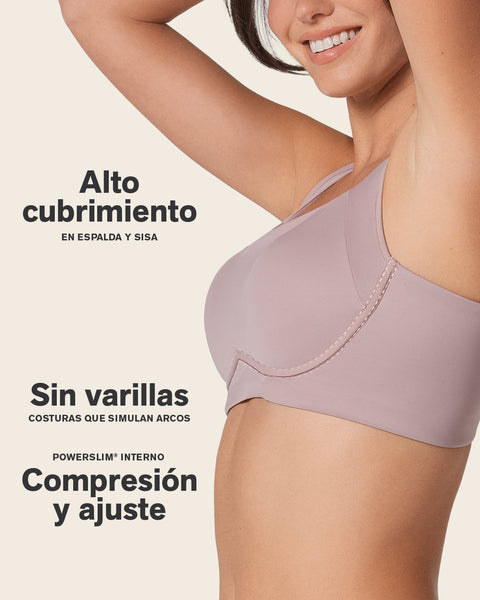 Brasier sin arco ultracómodo de alto soporte y cubrimiento Everyday Bra#color_281-palo-de-rosa