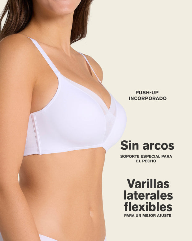 Brasier sin arco de realce alto incorporado magical bra