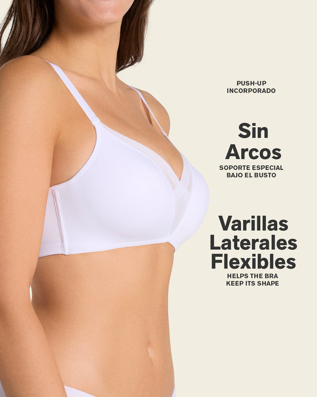 Brasier sin arco de realce alto incorporado magical bra