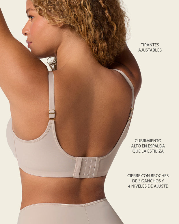 Brasier sin arco de realce alto incorporado magical bra