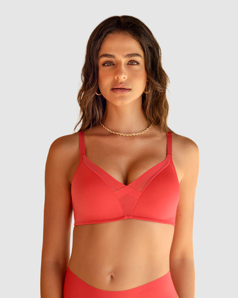 Brasier sin arco de realce alto incorporado Magical Bra#color_204-coral