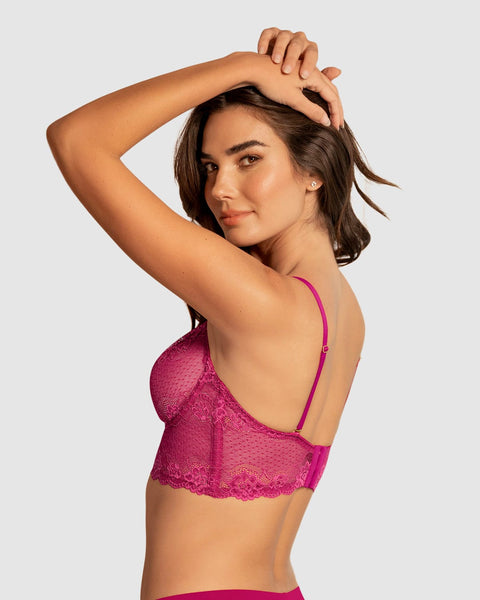 Bustier Siempre Sexy en encaje elástico#color_957-fucsia