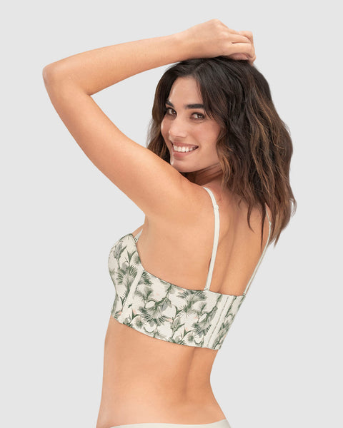 Brasier strapless Antigravedad Nueva Edición - Máximo soporte - No se cae#color_b75-estampado-palmeras