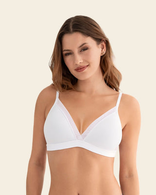 Brasier sin arco Pura Comodidad con detalles en tul#color_000-blanco