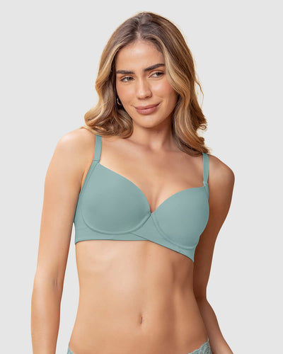 Brasier de buen cubrimiento en escote y espalda Maxi Support Bra#color_727-verde-medio