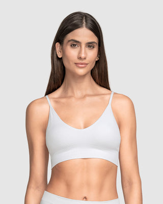 Top en tecnología seamless con textura acanalada Natural Comfort#color_000-blanco