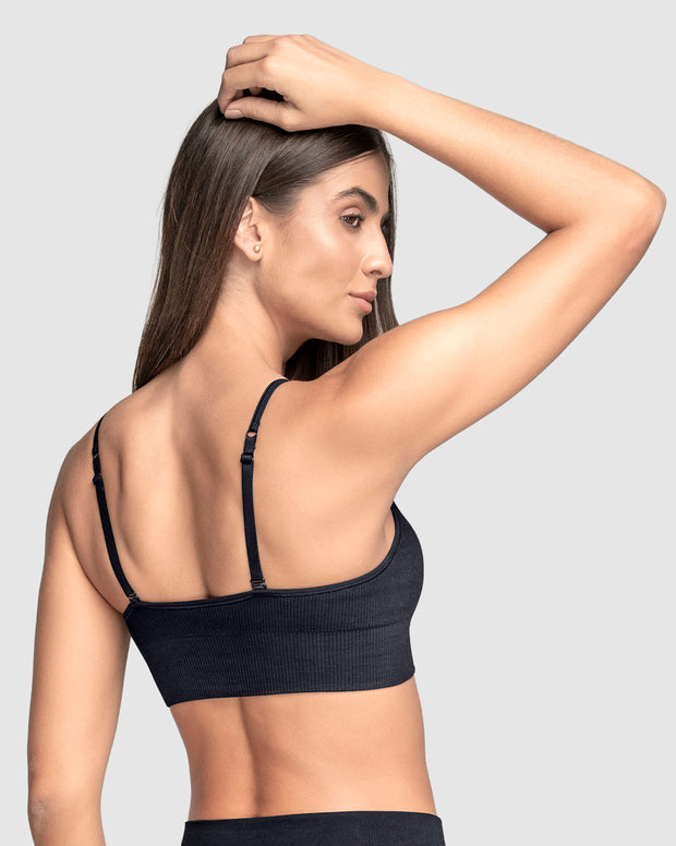 Top en tecnología seamless con textura acanalada Natural Comfort