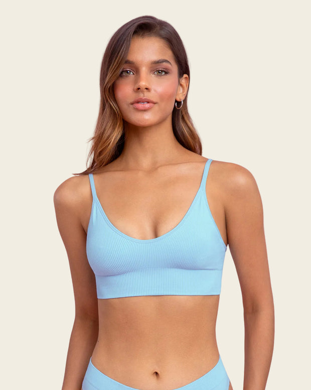 Top en tecnología seamless con textura acanalada Natural Comfort