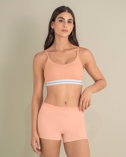 Top en algodón escote redondo#color_215-salmon