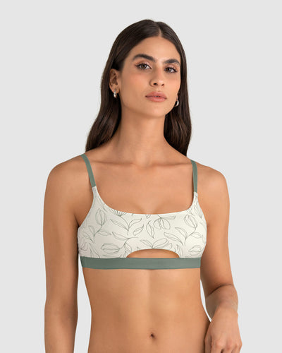 Daily-Sexy Top con abertura frontal#color_b95-fondo-marfil-estampado