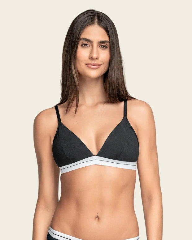 Brasier triangular en algodón liviano y cómodo