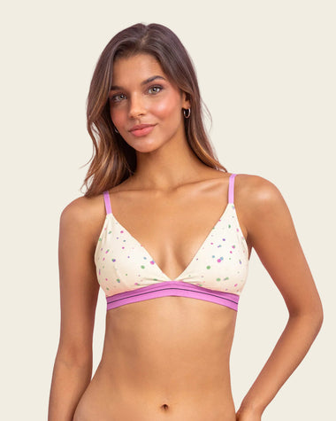 Brasier triangular en algodón liviano y cómodo#color_a55-marfil-estampado