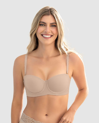 Brasier strapless ideal para busto mediano y grande#color_802-beige