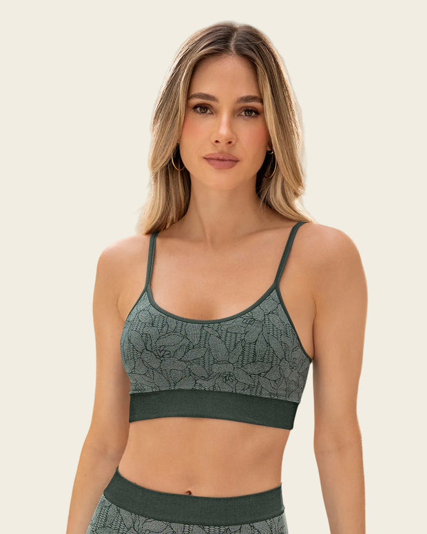 Top en animal print ultraligero en tecnología seamless
