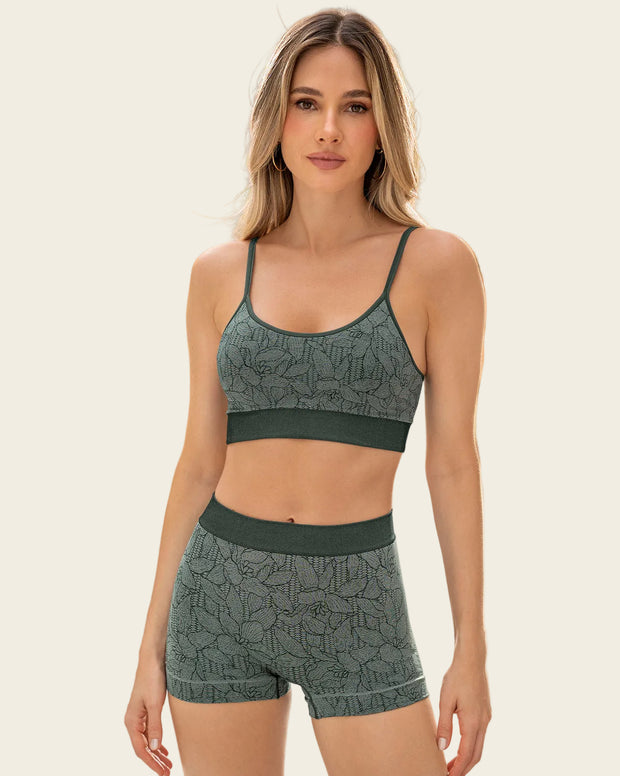Top en animal print ultraligero en tecnología seamless