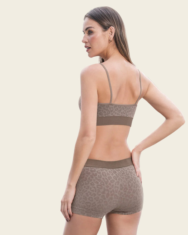 Top en animal print ultraligero en tecnología seamless