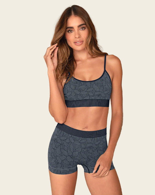 Top en animal print ultraligero en tecnología seamless