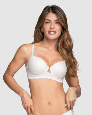 Brasier de realce alto con escote profundo#color_000-blanco