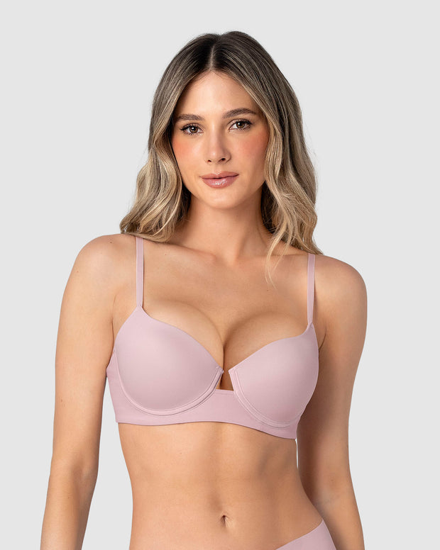 Brasier de realce alto con escote profundo