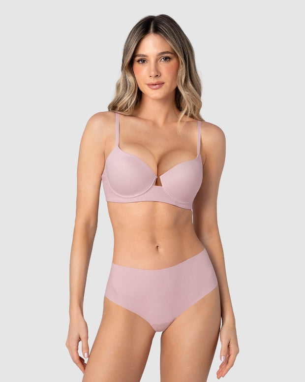 Brasier de realce alto con escote profundo
