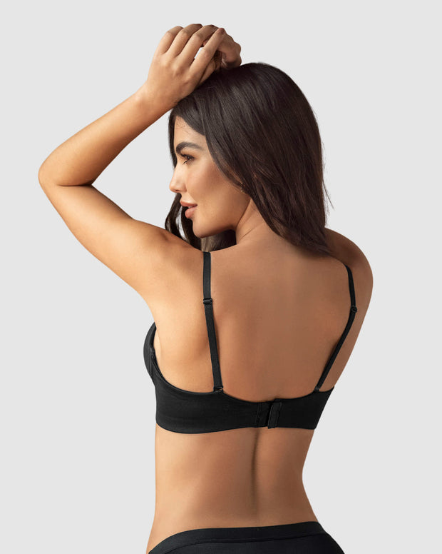 Brasier de realce alto con escote profundo