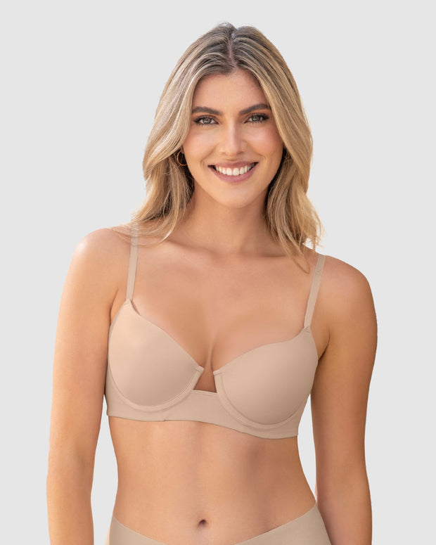 Brasier de realce alto con escote profundo