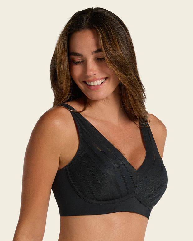 Brasier sin arco, alto cubrimiento en escote y espalda
