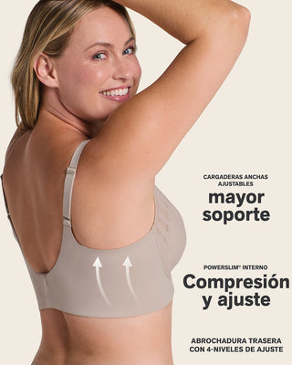 Brasier sin arco, alto cubrimiento en escote y espalda#color_802-cafe-claro